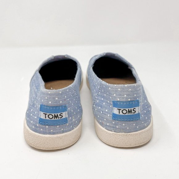 TOMS Womens Avalon Sneaker Shoe Blue Polka Dot Sz 6.5 - Picture 6 of 8